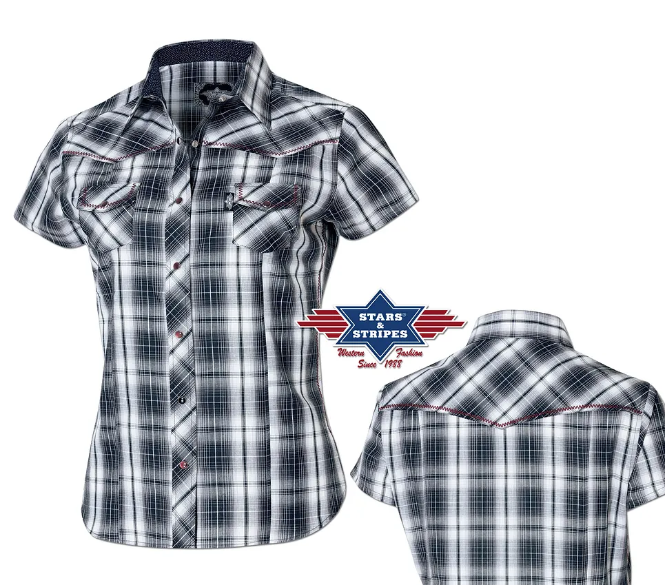 Cowboy dameskjorte western Larissa str S-3Xl 