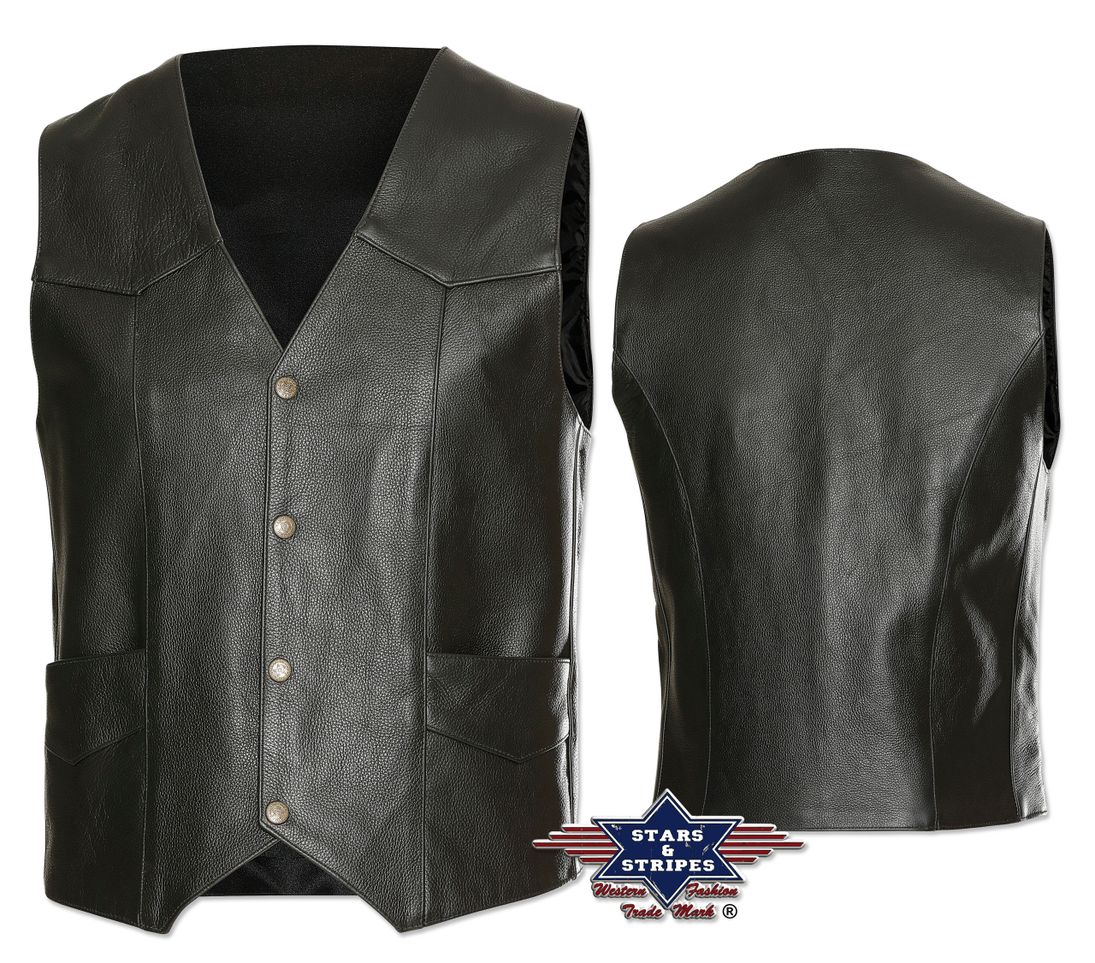W-01 mens vest 100 % cowhide leather str S-3Xl pris 1250-,