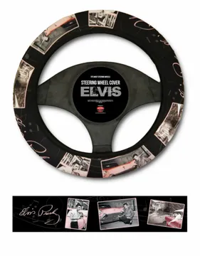 Elvis steering wheel cover pink