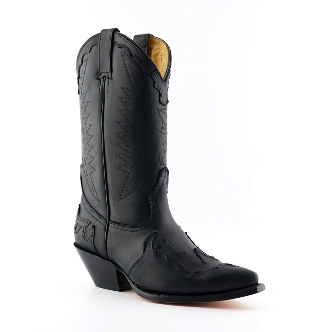 Western boots Arizona black Goodyear Welted Leather upper Soft Leather lining Stacked leather heels Leather Soles Made in Mexico str 37-46 Pris 2500-,