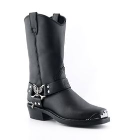 Biker boots Eagle Hi High Leg Harness Boots Goodyear Welted Leather upper Rubber soles Metal Eagle Decorations str 40-46 Pris 2500-,