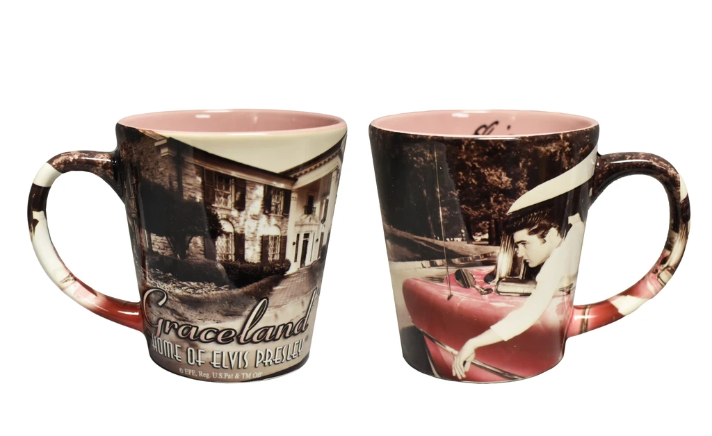 Elvis mug car/graceland pink latte
