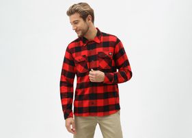 Dickies workwear rød herreskjorte str Xs-3Xl pris 699-,