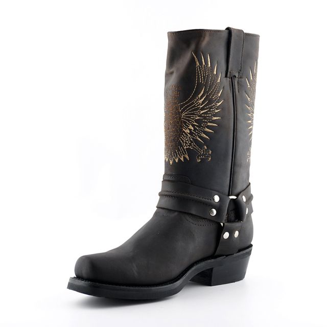 Biker boots Bald Eagle brown Goodyear Welted Leather upper Soft Leather lining Rubber Soles Made in Mexico str 37-46 