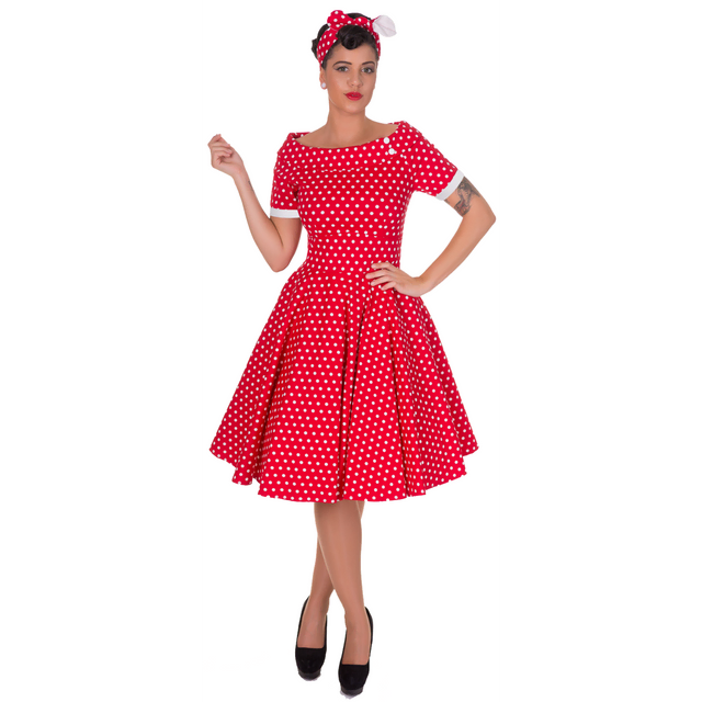 western cowboy pin up polkadott kjole