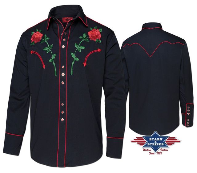Cowboy herreskjorte Midland Str S-3Xl 