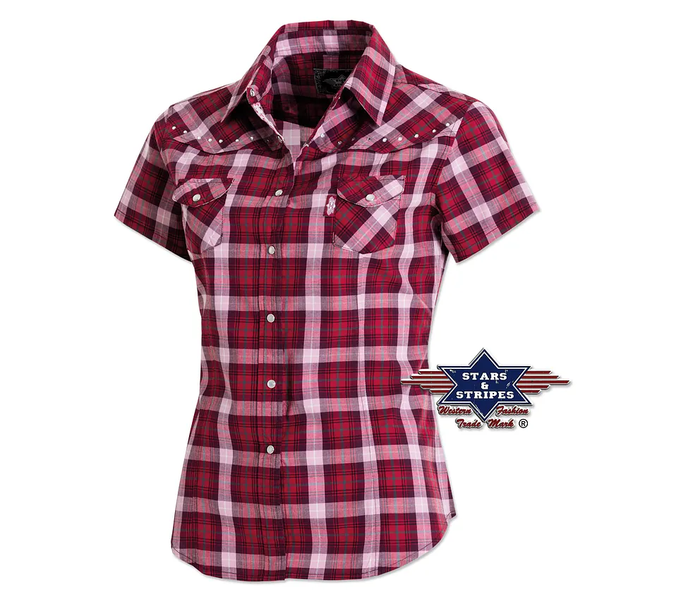 Cowboy skjorte western dame Doreen Str S-3Xl 