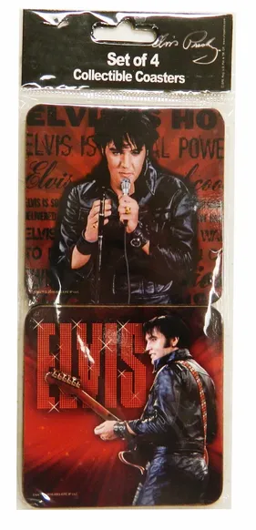 Elvis coaster red