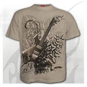 Bat guitar t-skjorte Str S-2Xl Pris 300-,