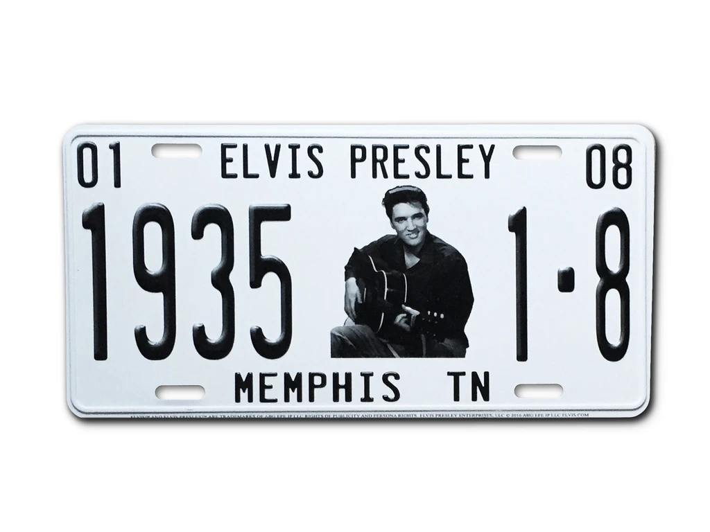 Elvis License Plate 1935