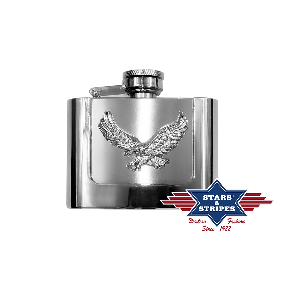 Western Belt Buckle with attached Eagle and removable Hip Flask